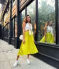Gaia Pleated Skirt Lemon