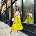 Gaia Pleated Skirt Lemon